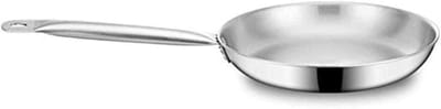 Steelpan Koekenpan - Antiaanbakpan Rookloze pan - Buiten Koken - Drielaagse Staalstructuur - 36CM - Zwart