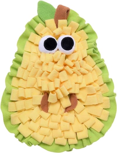 Snuffelmat Hond - Voerdispenser Tapijt - Interactief Spel - Sneldrogend Materiaal - 25 x 20 x 3 cm - Beige