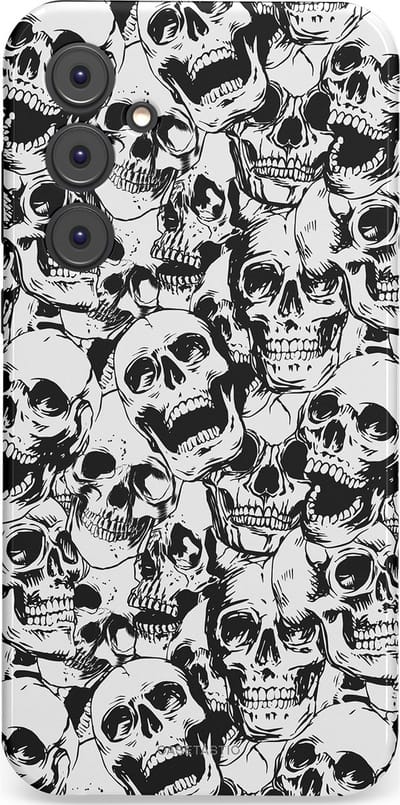 Casetastic Hoesje Geschikt voor Samsung A35 - Stijlvolle Beschermende Duo-layer Case - Lachende dood
