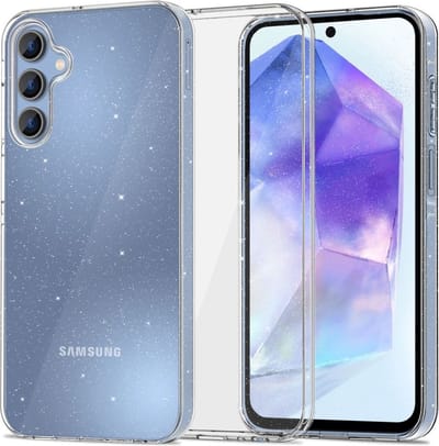 Hoesje geschikt voor Samsung Galaxy A55 - Techsuit Sparkle Skin Glitter Silicone Back Cover - Transparant