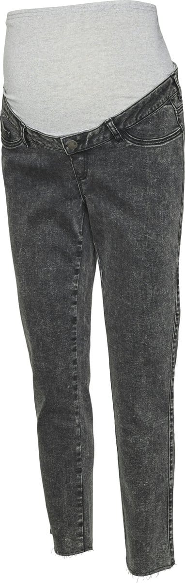Mama Licious Slim fit jeans Slim fit Mid waist Onafgewerkte zoom Jeans