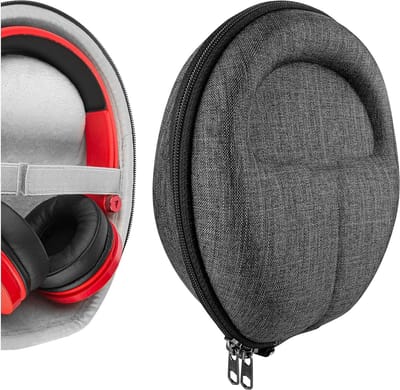 Shield Kids Hoofdtelefoon Case On-Ear Hoofdtelefoon Vervangende Hard Shell Reistas-Kabel Opbergtas - (Donkergrijs)