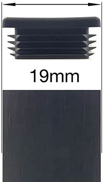 16PCS Assorted Sizes Square Tube Ribbed Inserts for Table and Chair Legs