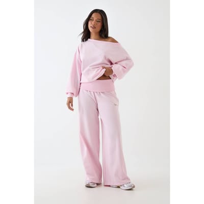 Dames Dsgn Studio Lichtgewicht Mid-rise Jogger Met Omvouwbare Tailleband | Pink | Maat: XS