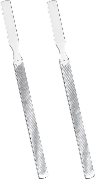 Teennagelvijlen Set - Nagelverzorging Hulpmiddelen - Dikke Nagels Vijlen - Roestvrij Staal Duurzaam - 13 x 2.6 cm - Zilverkleurig