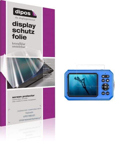 dipos – 4x Beschermfolie geschikt voor Yixinxin UP019BU01 Unterwasserkamera | Krasbestendige & heldere Screenprotector Ultra-Thin