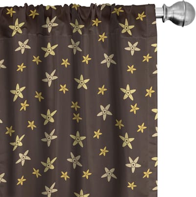 ABAKUHAUS Gordijnen – 2x75x175 cm – Bloemen Multicolor – Microfaser