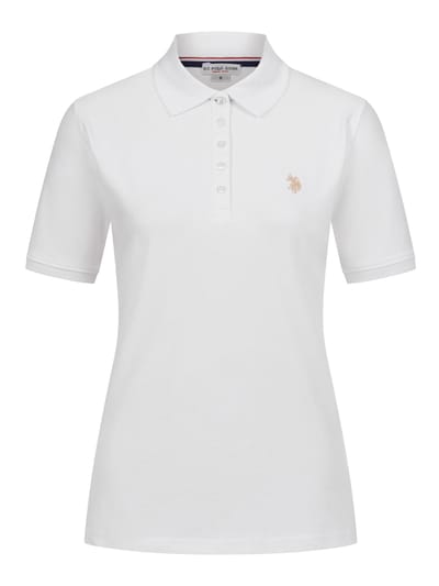 U.S. POLO ASSN. Dames Polo Shirt met korte mouwen gemaakt van katoen elastaan