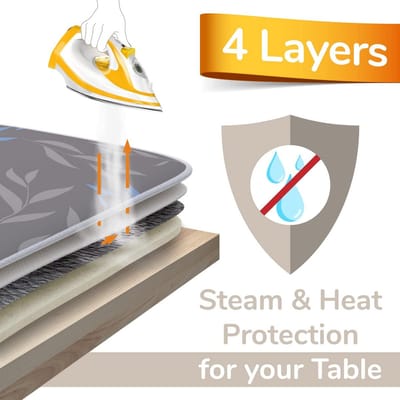 Turbo Strijkdeken voor Stoomstrijkijzers - Hittebestendige Strijkplank voor Tafels 100x65 cm