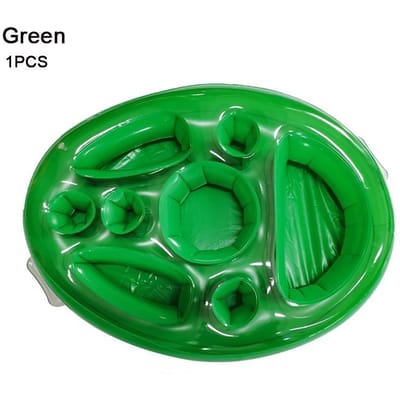 1 stuks opblaasbare PVC waterijsbarlade 8 gaten opblaasbare poolbar 2 in 1 drank- en snackhouder voor villa poolparty water
