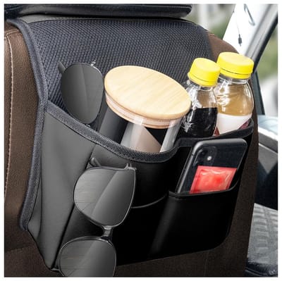 Dailygoods- Opbergtas Hoogwaardig Kunstleer - Auto Organizer - Multi-pocket - Achterbank Hoofdsteun - Waterdicht - Duurzaam en Sterk Belastbaar