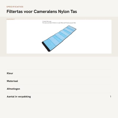 Dailygoods- Filtertas Nylon - Geschikt voor Rond/Vierkant Filter - 10 Zakken - Lichtgewicht 110 g - Eenvoudig Gebruik - Bescherming Cameralens - Filtercase