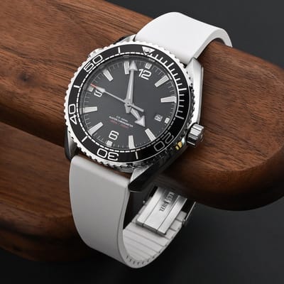 Cartier-Rolex-Omega – Pretty Goods® horlogebandje– Hoog kwaliteit FKM rubber – unisex- Wit – 20mm - Inclusief installatie en verwijderingsgereedschap