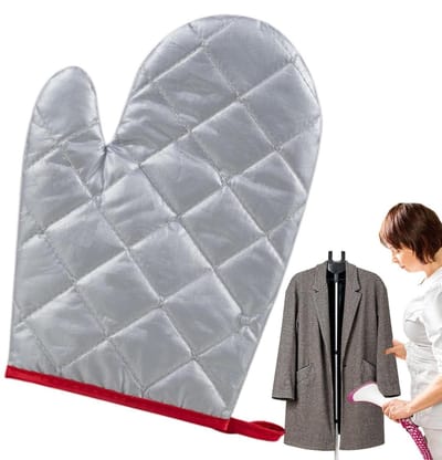 Kledingstomer handschoenen - Stoomhandschoenen strijk - Kleding gladstrijken - Efficiënte warmte-isolatie - 23 x 13 cm - Verzilverd