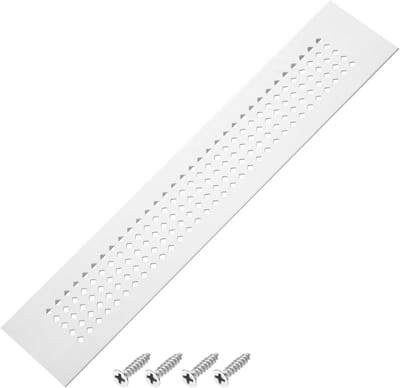 Ventilatierooster Rechthoekig Aluminium Zilver voor Kastdeur en Raamventilatie