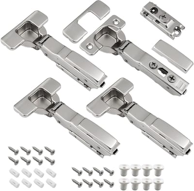 SnelShoppen - Hinge Softclose 110° Voor Keuken, Geschikt Voor METOD & UTRUSTA, Inclusief Montagehandleiding - 4 Stuks