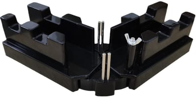 Precisie verstekhoekfreesgereedschap Zwart ABS 2-in-1 verstekbakken Verstekmeetgereedschap voor de houtbewerkingsindustrie
