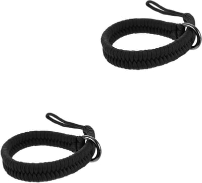 Camera Polsband - Veiligheidskoord - Camera Beveiligen - Afneembaar Touw - 2 Stuks - Zwart