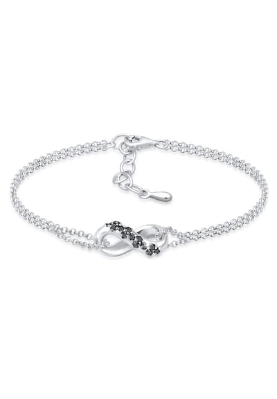 Elli PREMIUM Dames Armband dames Infinity symbool met diamant (1.95 ct.) in 925 sterling zilver