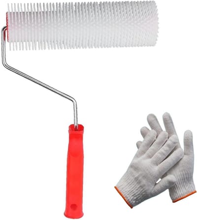 Handmatige Spine Roller voor het Egaliseren van Vloercoatings en het Verwijderen van Luchtbellen - 23 cm, Ideaal voor Massages en Vloerafwerking