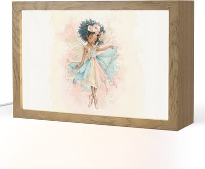 Nachtlampje 30x20 cm - Kinder lampje - Fee - Pastel - Magie - Tafellamp kinderkamer - Slaapkamer lamp - Bedlamp kinderen - Kinderlampje stopcontact - Wandlamp babykamer - Nachtlampjes