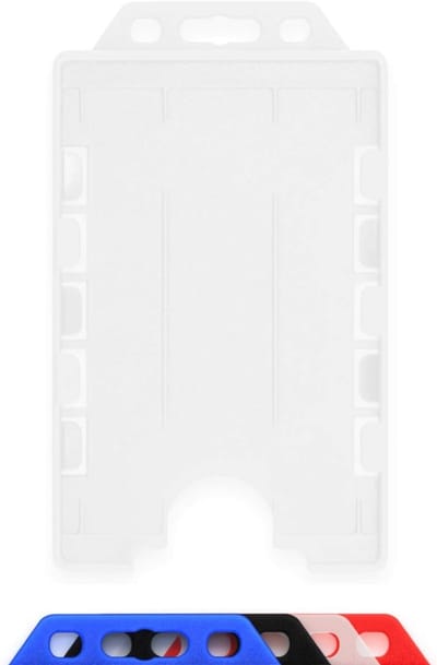 Dubbele ID Kaarthouder - Pasbeschermer - Veilig Identificeren - Dubbelzijdig Open - 86x54mm - Transparant