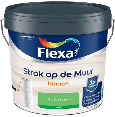 Flexa - Strak Op De Muur Binnen Mat - Vol Eucalyptus - Mengverf - 5 L