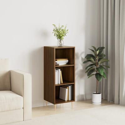vidaXL - Dressoir - 34,5x32,5x90 - cm - bewerkt - hout - bruin - eikenkleur