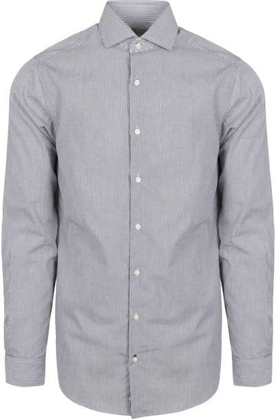 Steppin' Out Overhemd Streep Donkerblauw (navy) - Maat M - Heren