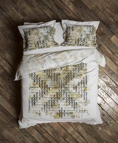 Heckett & Lane Dekbedovertrek Tropez - Litsjumeaux - 240x200/220 cm - Golden Green