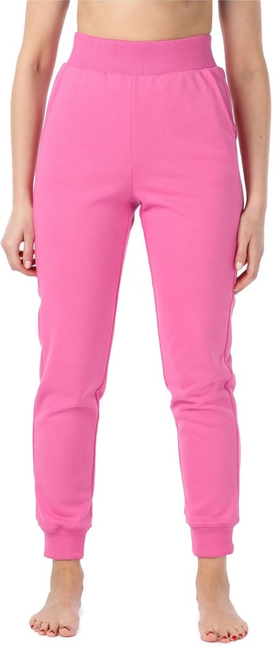 Bellivalini – Dames - Sportbroek – Katoenen – Joggingbroek - Lang Hoge Taille - Met Zakken – Rosa – XS - BLV-BLV50-209-TR