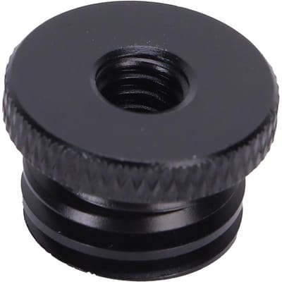 Adaptateur de pied de micro 1/4 pouce femelle vers 5/8 pouce mâle filetage adaptateur pour moniteur de caméra black