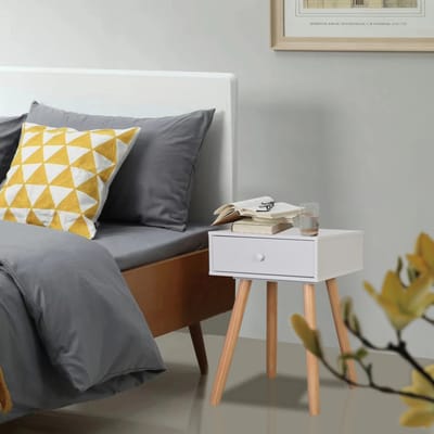 vidaXL - Nachtkastjes - 2 - st - 40x30x61 - cm - massief - grenenhout - wit