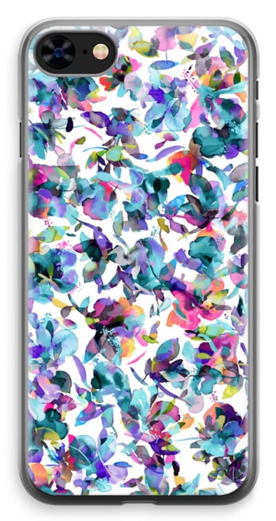 Case Company® - Hoesje geschikt voor iPhone 8 hoesje - Hibiscus Flowers - Soft Cover Telefoonhoesje - Bescherming aan alle Kanten en Schermrand