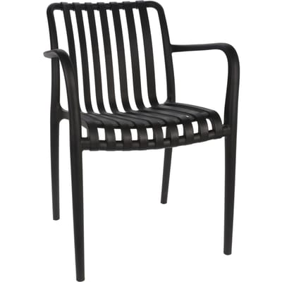 Tuinstoel van Kunststof - Zwart - 55 x 81 x 57 cm