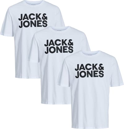 Jack & Jones Heren t-shirt 3 pack Corp