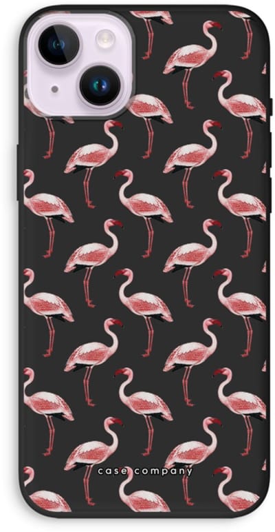 Case Company® - Hoesje geschikt voor iPhone 14 Plus hoesje - Flamingo - Biologisch Afbreekbaar Telefoonhoesje - Bescherming alle Kanten en Schermrand