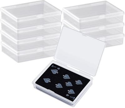 8 stuks speelkaartendoos, kleine plastic opbergdoos, ruilkaarten, opbergdoos, speelkaarthoes, doorzichtige opbergdozen voor kleine voorwerpen, kralen, visitekaartjes, spelkaarten, ambachten