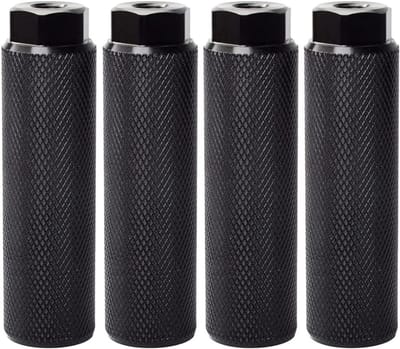 Universele Fiets Pedalen - 4 Stuks Aluminium Alliage Antislip BMX Pegs voor Voor- en Achterwiel, 3/8 Inch Assen
