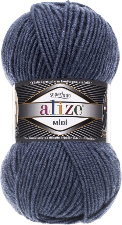 Alize Superlana Midi 203 Denim Melange Pakket 5 Bollen 500 Gram