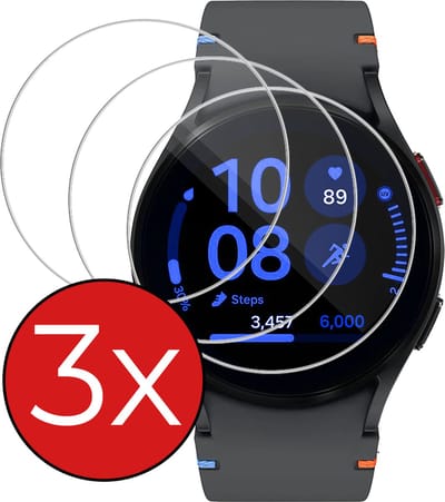 Screenprotector Geschikt voor Samsung Watch FE Screenprotector Glas Gehard Screen Cover - Screen Protector Geschikt voor Samsung Galaxy Watch FE (40mm) Screenprotector Tempered Glass - 3 PACK