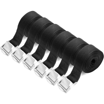 6 STUKS Sjorbanden Sjorbanden Spanbanden Ratelbanden Sterk Duurzaam Bagagebinding zwart