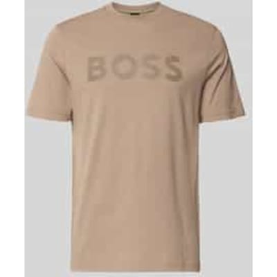 regular fit T-shirt van puur katoen model 'TS_STRUCTURE LOGO 1027473'