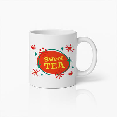 Sweet Tea Mok 330ml – Retro Stijl Kleurrijke Theebeker – Perfect Cadeau voor Theeliefhebbers, Vintage Fans en Woondecoratie Liefhebbers