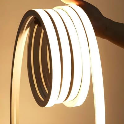 LED-strip 220V 50M 10x10mm IP65 Naadloze Afwerking - Koel wit licht - Overig - Wit Froid 6000K - 8000K - SILUMEN
