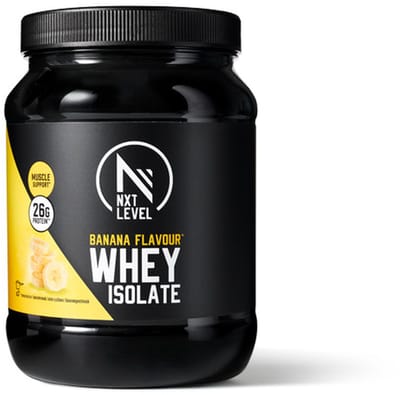 NXT Level® Whey Isolate Powder - Protein met BCAA - Proteïne Poeder - Eiwitten - Eiwit Poeder - Laag in Suiker & Lactose - 17 Eiwitshakes - Banaan 500g