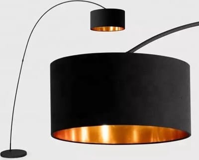 Groenovatie Foix Design Booglamp Vloerlamp - E27 Fitting - Metaal - Zwart Goud - 150 x 220 cm
