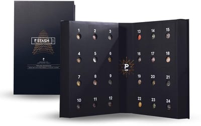 Dailygoods- Adventskalender 2025 - Kerstkalender met notenmix - Pistachenoten/Amandelen/Hazelnoten/Pinda's - Unieke kruiden - Handgemaakt - Roestvrij staal verpakking