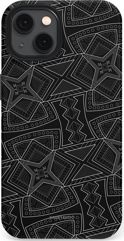 Casetastic Hoesje Geschikt voor Apple iPhone 13 Magsafe - Stijlvolle Beschermende Duo-layer Case - Afrikaanse kunst