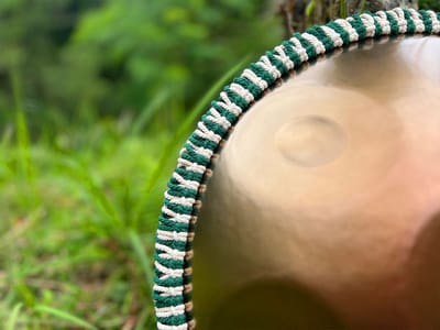 LIDAH® Handpan Touw Mini - Groen Handpan Touwtje Decoratief voor 40-46cm handpan - Rope Handpan Accessoires Bescherming